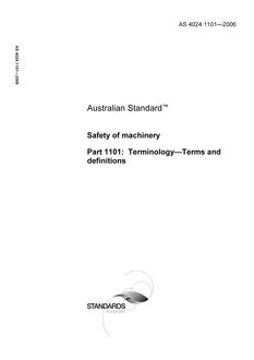 AS/NZS 4024.1:2006 Series PDF