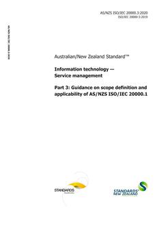 AS/NZS ISO/IEC 20000.3 PDF