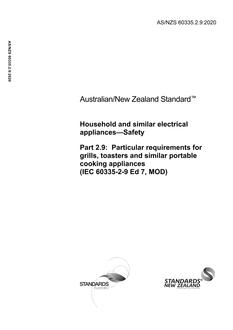 AS/NZS 60335.2.9 PDF