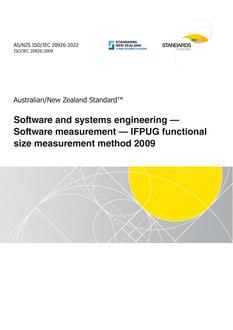 AS/NZS ISO/IEC 20926 PDF