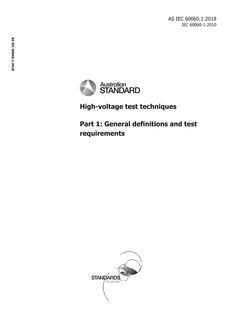 AS IEC 60060.1 PDF