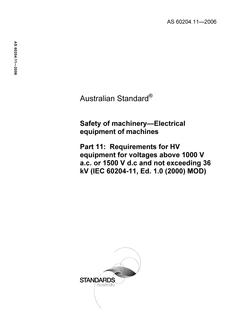 AS 60204.11-2006 PDF