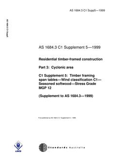 AS 1684.3 C1 SUPP 5-1999 PDF