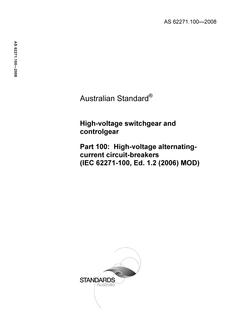 AS 62271.100-2008 PDF