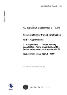 AS 1684.3 C1 SUPP 3-1999 PDF