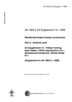 AS 1684.3 C2 SUPP 13-1999 PDF