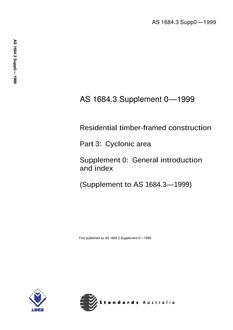 AS 1684.3 SUPP 0-1999 PDF