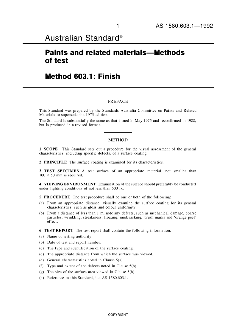 AS 1580.603.1-1992 PDF