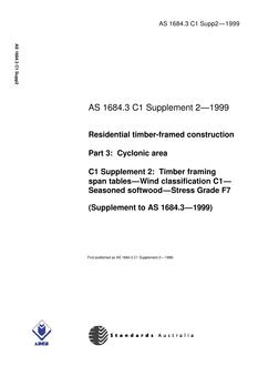 AS 1684.3 C1 SUPP 2-1999 PDF