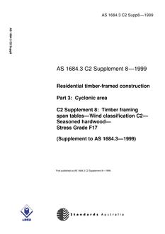 AS 1684.3 C2 SUPP 8-1999 PDF