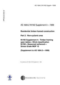 AS 1684.2 N1 N2 SUPP 4-1999 PDF