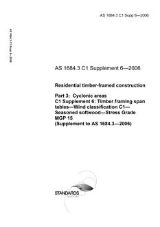 AS 1684.3 C1 SUPP 6-2006 PDF