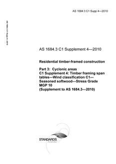 AS 1684.3 C1 SUPP 4-2010 PDF