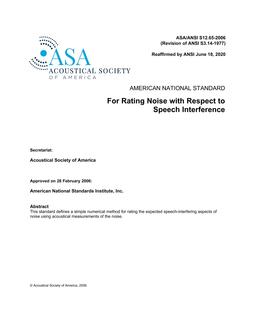 ASA S12.65 PDF