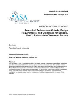 ASA S12.60 Part 2 PDF