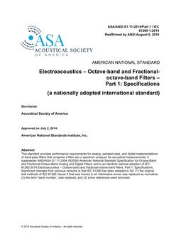 ASA S1.11 Part 1 PDF