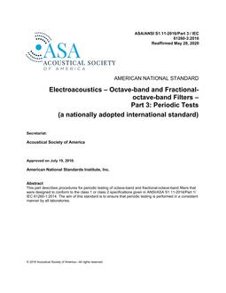 ASA S1.11 Part 3 PDF