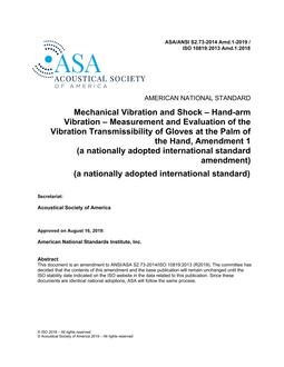 ASA S2.73-2014 Amd.1-2019 / ISO 10819:2013 Amd.1:2019 PDF