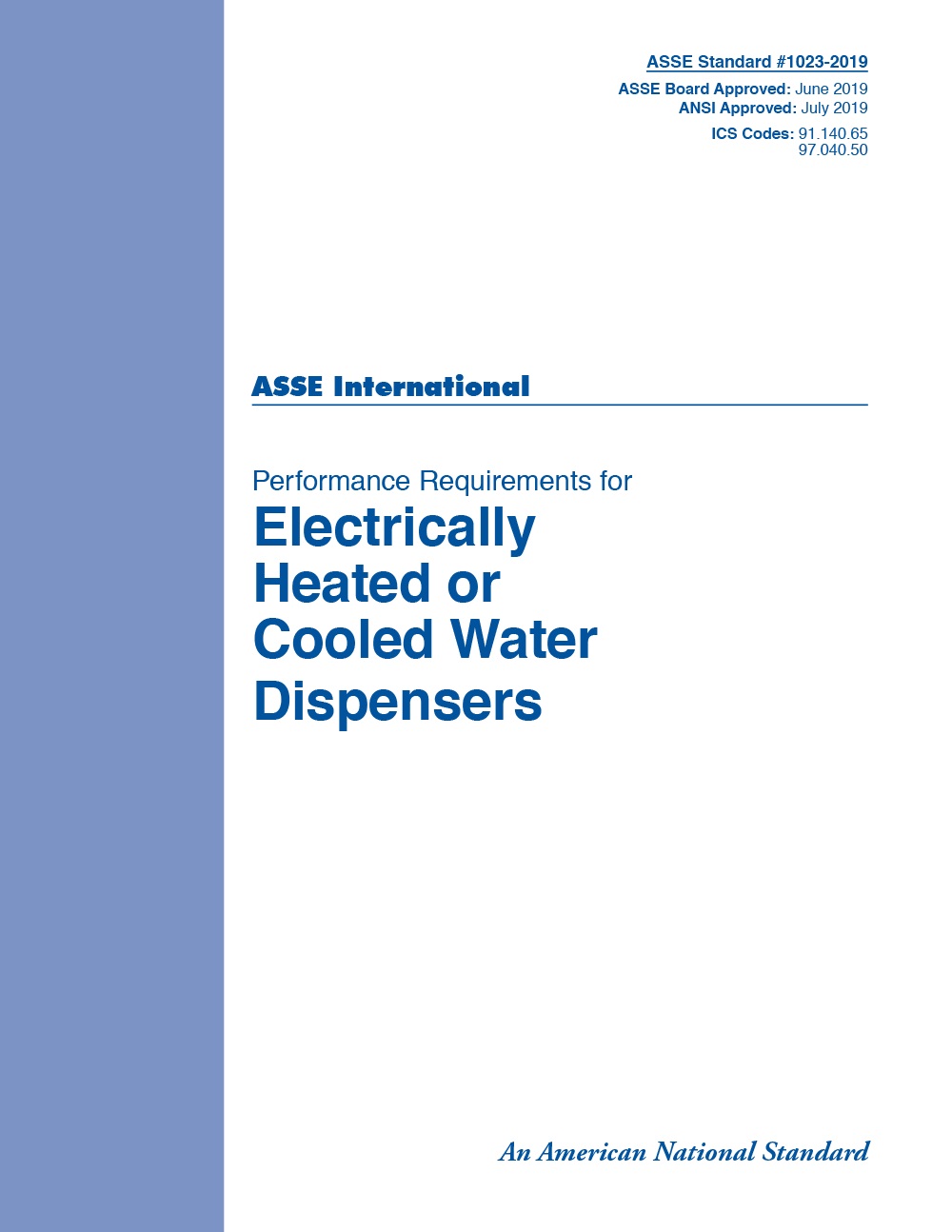 ASSE (Plumbing) 1023-2019 PDF