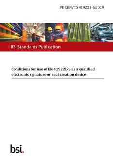 BS PD CEN/TS 419221-6 PDF