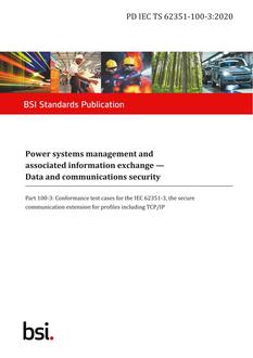 BS PD IEC TS 62351-100-3 PDF