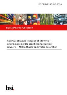 BS PD CEN/TS 17510 PDF