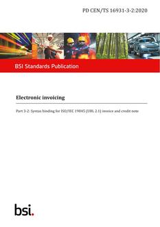 BS PD CEN/TS 16931-3-2 PDF