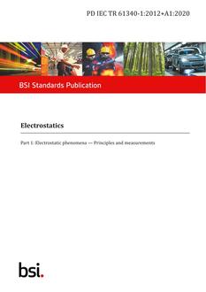 BS PD IEC TR 61340-1 PDF