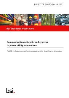 BS PD IEC TR 61850-90-16 PDF