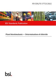 BS PD CEN/TS 17723 PDF