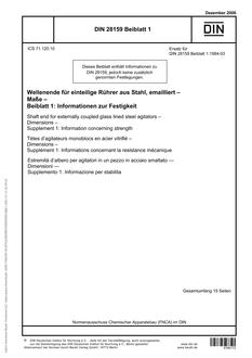 DIN 28159 Supplement 1 PDF