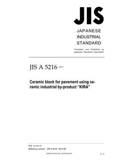 JIS A 5216 PDF