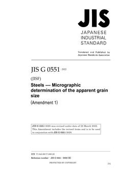 JIS G 0551:2020/AMENDMENT 1:2022 PDF