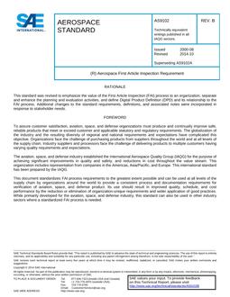 SAE AS9102B PDF